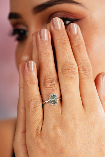 Petite Forest Halo Ring