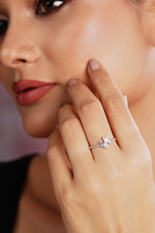 The Skyscraper Baguette Ring