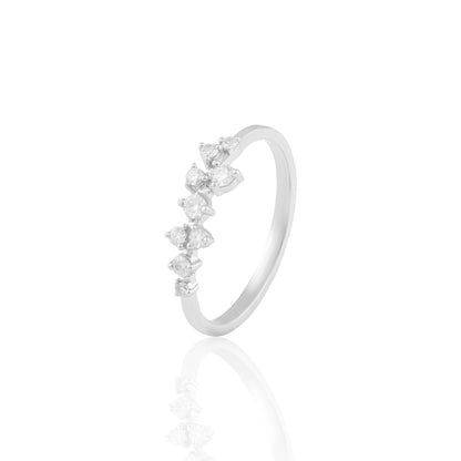 Floral Cluster Ring – Elegant Sparkling Statement Ring