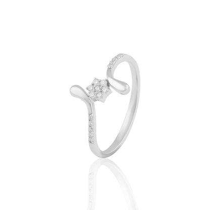 Open-Style Floral Cluster Ring