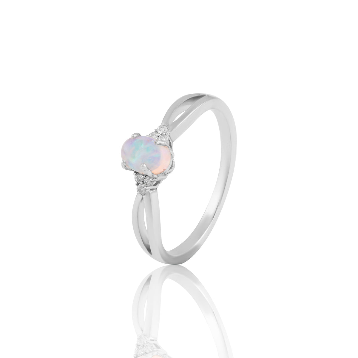 Opal Heart Ring