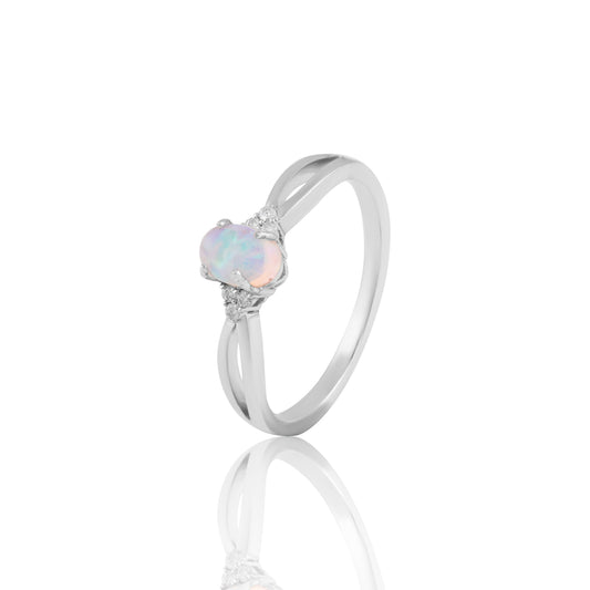 Opal Heart Ring