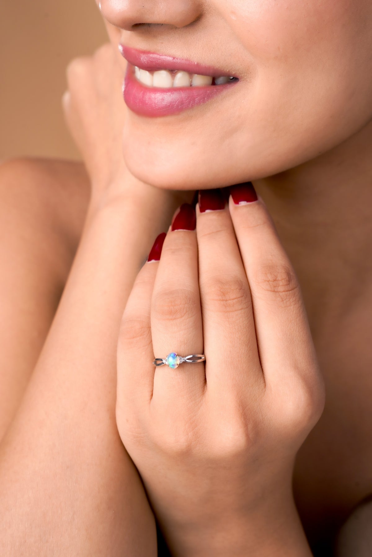 Opal Heart Ring