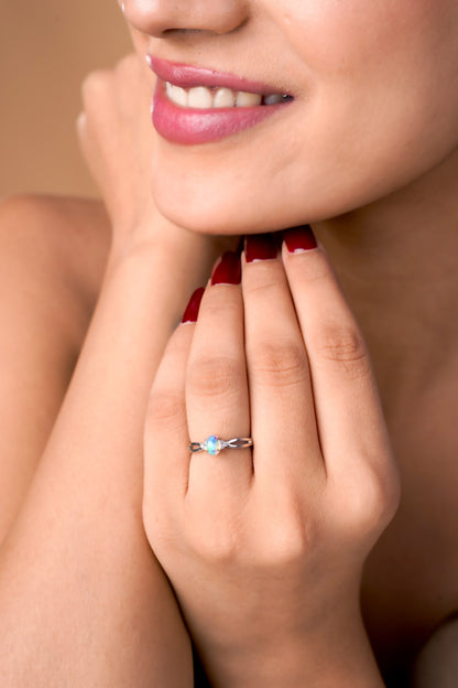 Opal Heart Ring
