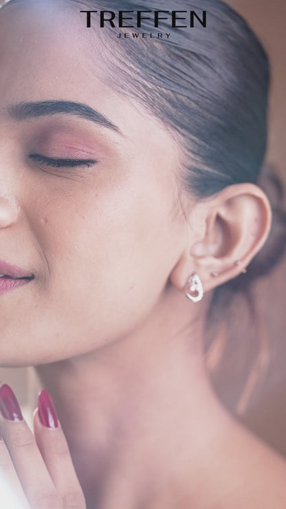 Elegant Teardrop Crystal Stud Earrings