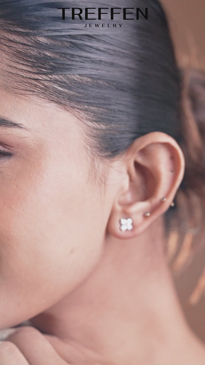 Four-Leaf Clover Stud Earrings