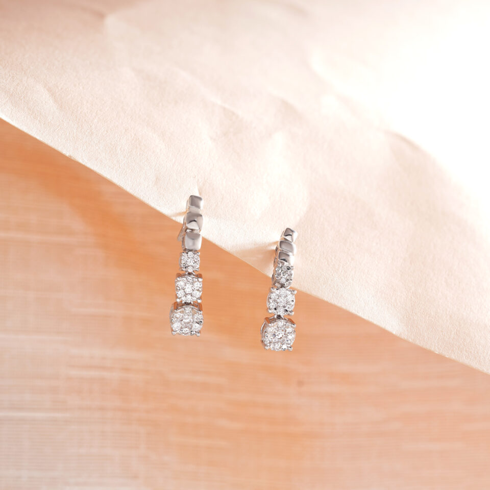 Triple Bloom Drop Earrings