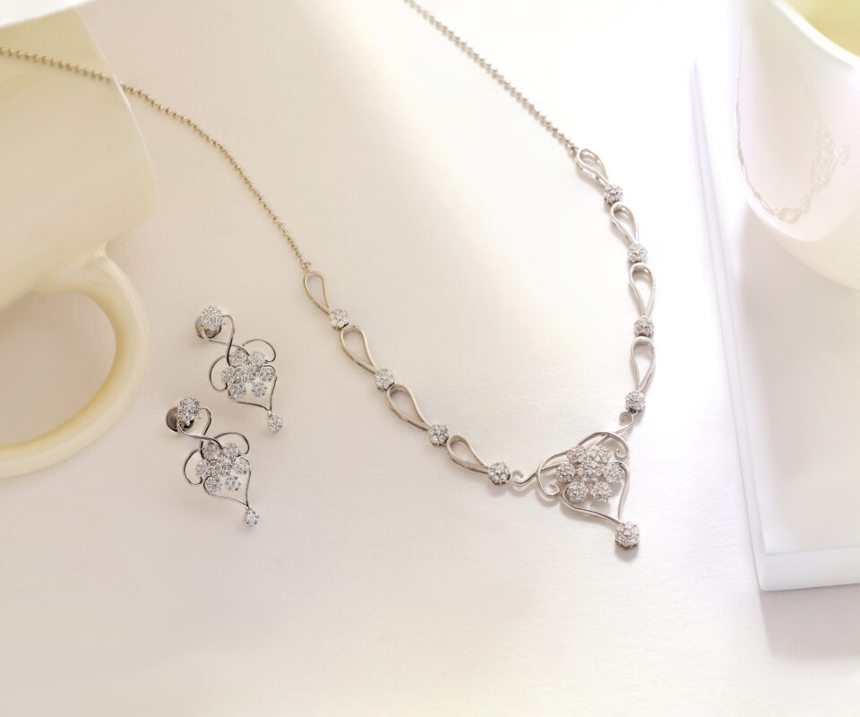 The Floral Waltz Necklace & Earrings Set