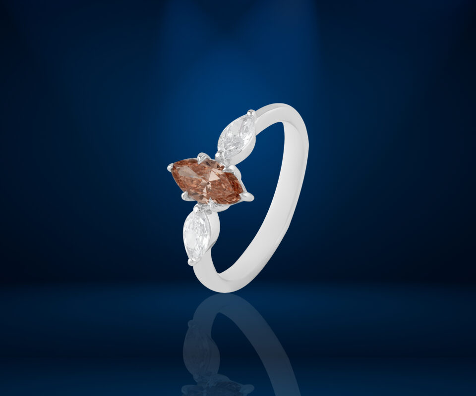 The Blush Marquise Trio Ring