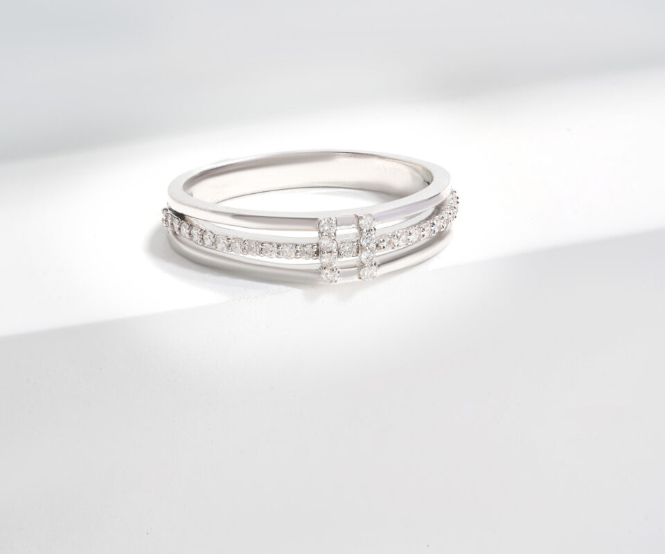 Cityscape Linear Diamond Ring