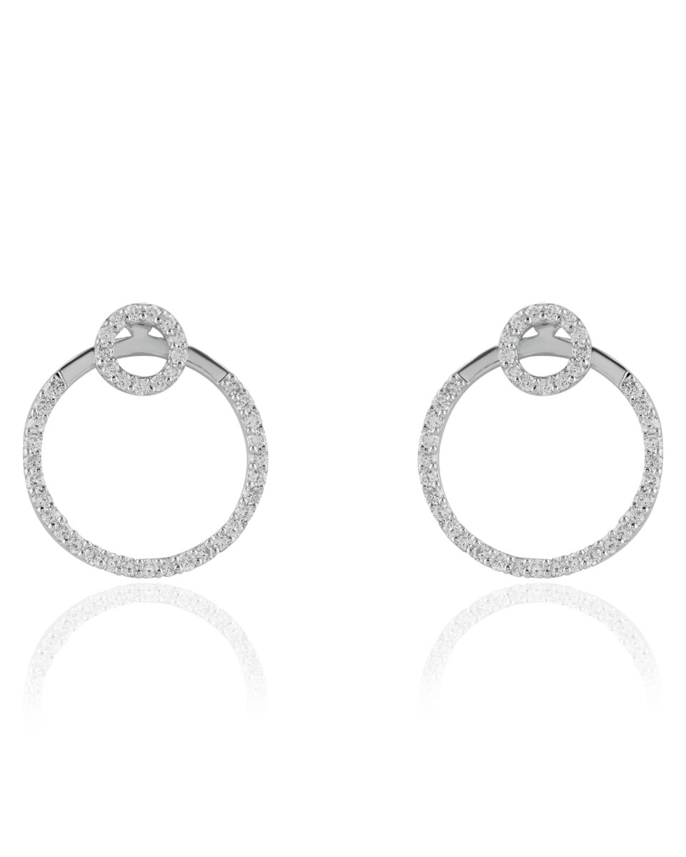 Double Halo Ring Earrings