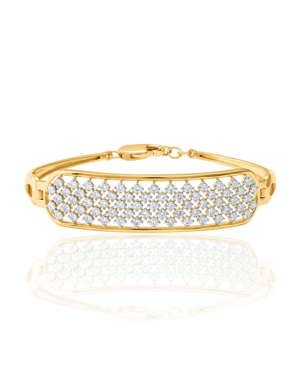 Gilded Lattice Diamond Bracelet