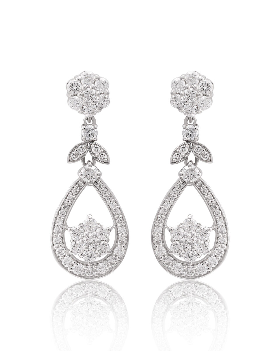 Ethereal Floral Teardrop Earrings