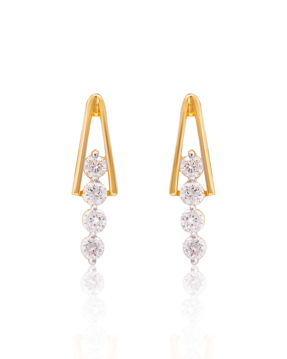 Luminous Crest Diamond Earrings