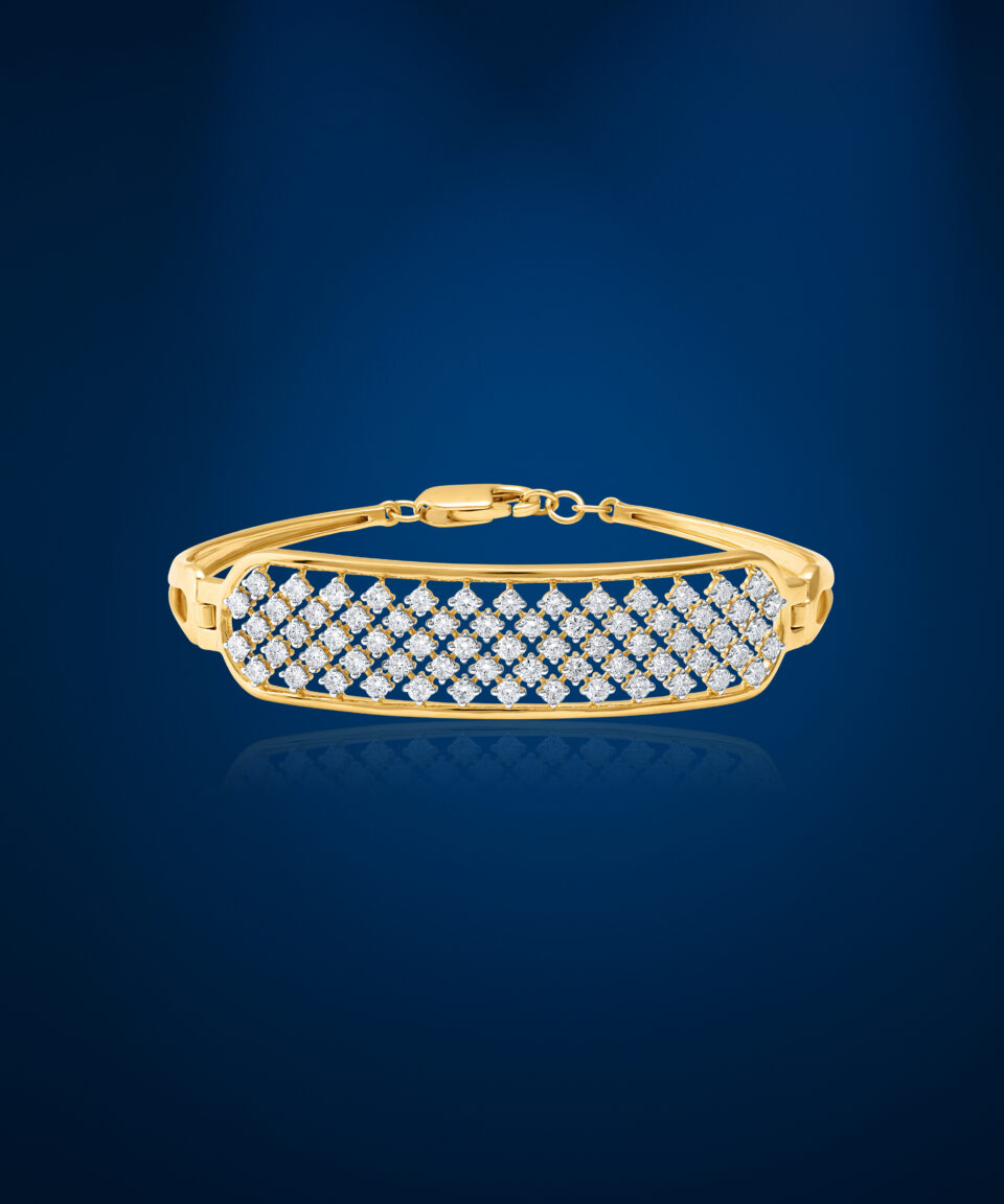 Gilded Lattice Diamond Bracelet
