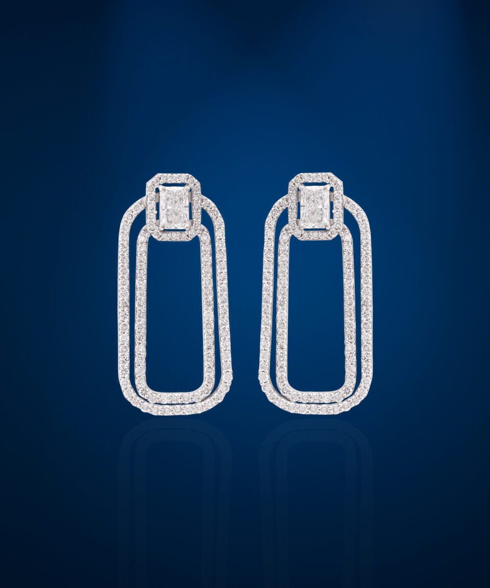 Architectural Emerald-Cut Earrings