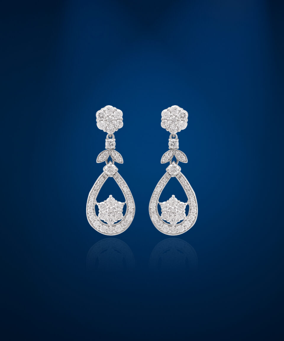 Ethereal Floral Teardrop Earrings