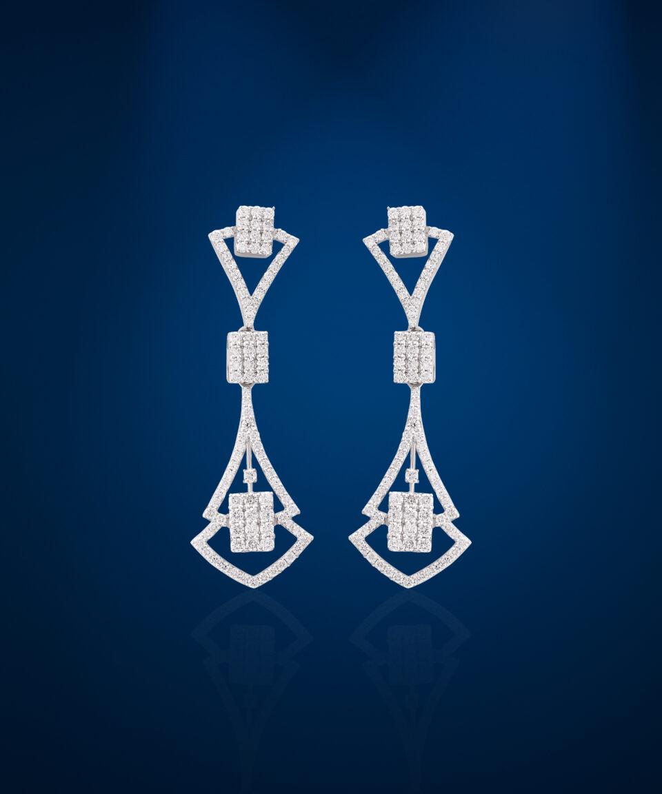 Art Deco Geometric Drop Earrings