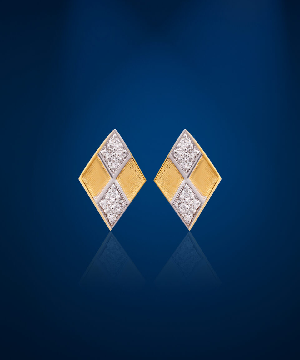 Gilded Prism Solitaire Earrings