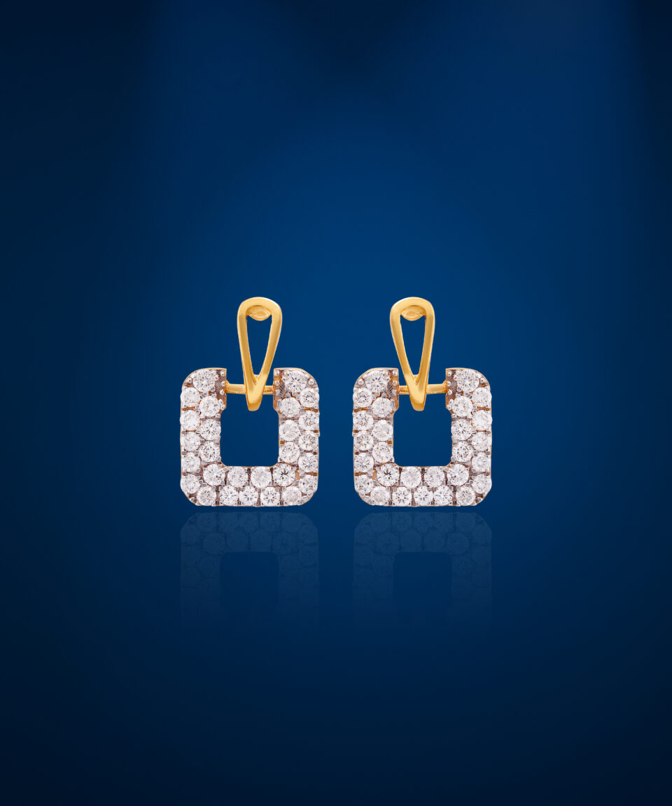 Gilded Ribbon Hoop Earrings