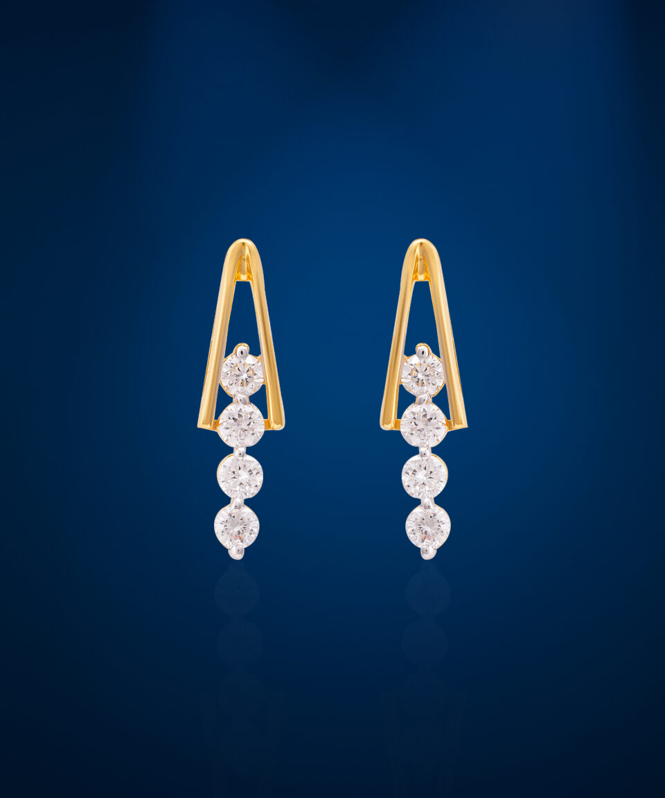 Luminous Crest Diamond Earrings